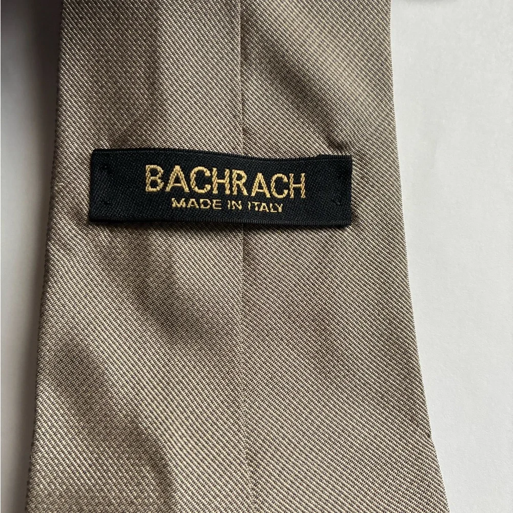 Bachrach Elegant Tan Men's Tie - Picture 2 of 7